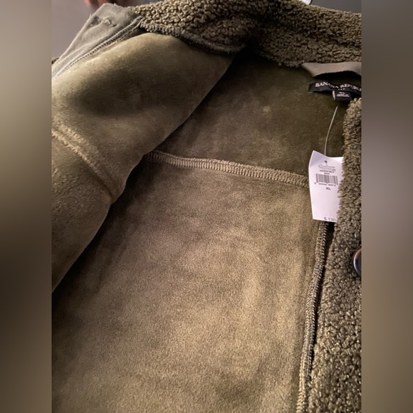 BANANA REPUBLIC Ladies Sherpa Trucker Jacket sz XL - Picture 9 of 10